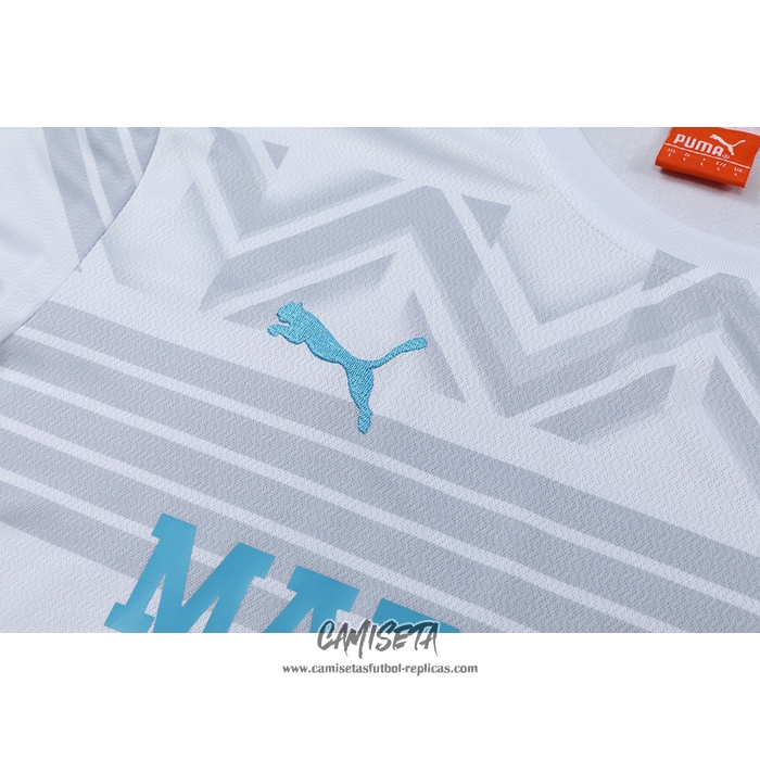 Chandal del Olympique Marsella 2022-2023 Manga Corta Gris - Pantalon Corto